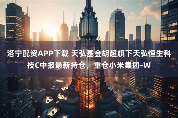 洛宁配资APP下载 天弘基金胡超旗下天弘恒生科技C中报最新持仓，重仓小米集团-W